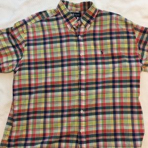 Ralph Lauren Multi Colored Madras Shirt XL